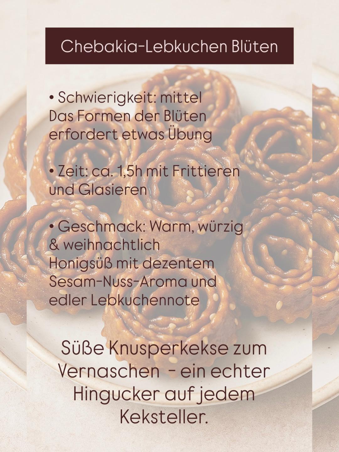 Chebakia-Lebkuchen-Blüten | Der Hingucker auf jedem Keksteller
